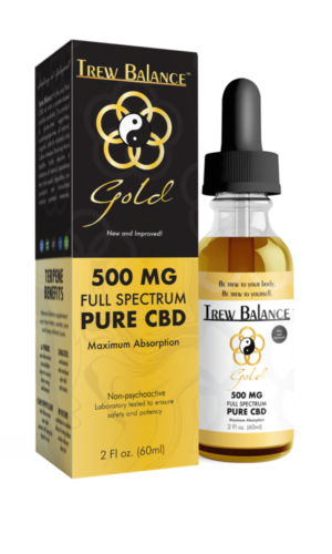 Trew Balance Gold – 500mg Pure CBD  -  2 Month Supply